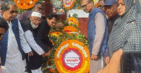 ভাষা শহিদদের প্রতি রাজশাহীস্থ চাঁপাইনবাবগঞ্জ জেলা সমিতির শ্রদ্ধা নিবেদন